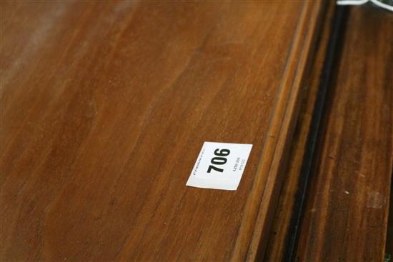 A late Victorian mahogany roll top pedestal desk, c.1870, W.107cm